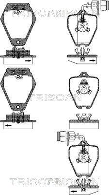 Triscan 8110 29046 - Тормозные колодки, дисковые, комплект unicars.by