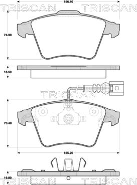 Triscan 8110 29059 - Тормозные колодки, дисковые, комплект unicars.by