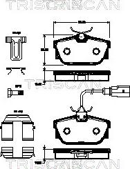 Triscan 8110 29062 - Тормозные колодки, дисковые, комплект unicars.by