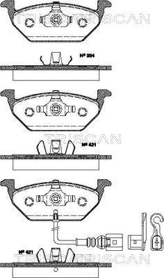 Triscan 8110 29039 - Тормозные колодки, дисковые, комплект unicars.by