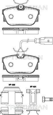 Triscan 8110 29029 - Тормозные колодки, дисковые, комплект unicars.by