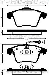 Triscan 8110 29167 - Тормозные колодки, дисковые, комплект unicars.by