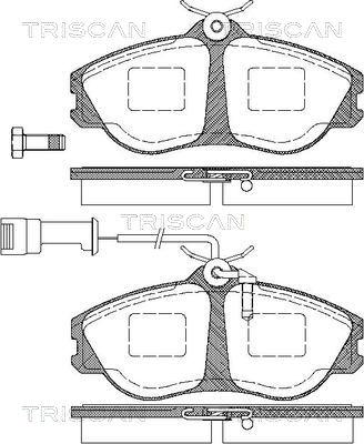 Triscan 8110 29890 - Тормозные колодки, дисковые, комплект unicars.by