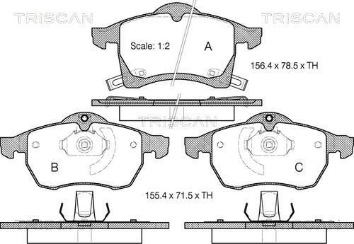 Triscan 8110 24006 - Тормозные колодки, дисковые, комплект unicars.by