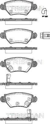 Triscan 8110 24013 - Тормозные колодки, дисковые, комплект unicars.by