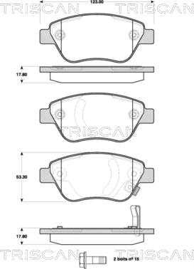 Triscan 8110 24029 - Тормозные колодки, дисковые, комплект unicars.by