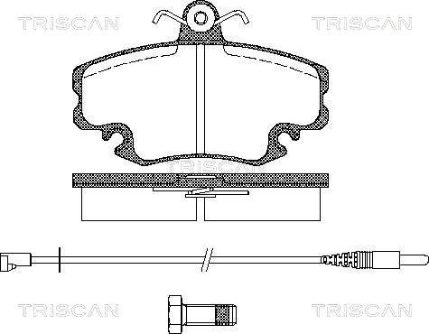 Triscan 8110 25005 - Тормозные колодки, дисковые, комплект unicars.by