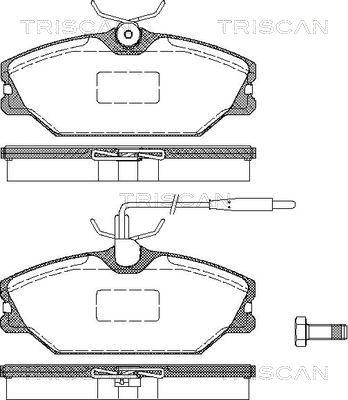 Triscan 8110 25003 - Тормозные колодки, дисковые, комплект unicars.by