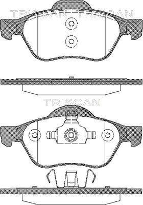 Triscan 8110 25013 - Тормозные колодки, дисковые, комплект unicars.by