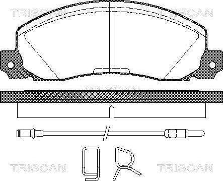 Triscan 8110 25846 - Тормозные колодки, дисковые, комплект unicars.by