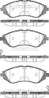 Triscan 8110 21001 - Тормозные колодки, дисковые, комплект unicars.by