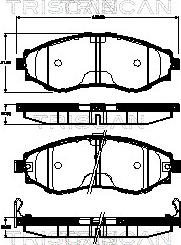 Triscan 8110 21008 - Тормозные колодки, дисковые, комплект unicars.by