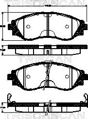 Triscan 8110 21010 - Тормозные колодки, дисковые, комплект unicars.by