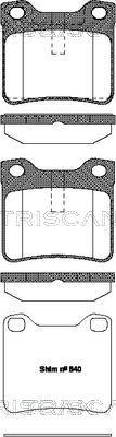 Triscan 8110 28004 - Тормозные колодки, дисковые, комплект unicars.by