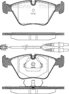 Triscan 8110 28001 - Тормозные колодки, дисковые, комплект unicars.by