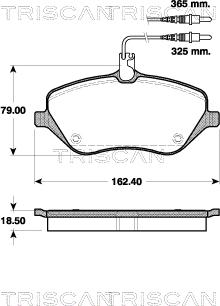 Triscan 8110 28037 - Тормозные колодки, дисковые, комплект unicars.by