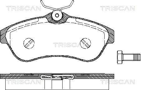 Triscan 8110 28027 - Тормозные колодки, дисковые, комплект unicars.by