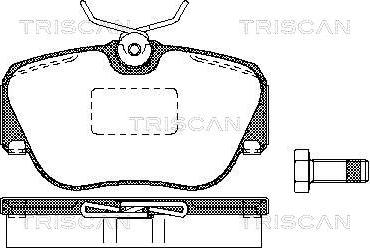 Triscan 362LP597 - Тормозные колодки, дисковые, комплект unicars.by