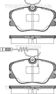 Triscan 8110 23001 - Тормозные колодки, дисковые, комплект unicars.by