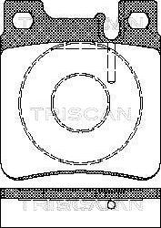 Triscan 8110 23003 - Тормозные колодки, дисковые, комплект unicars.by