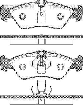 Triscan 8110 23010 - Тормозные колодки, дисковые, комплект unicars.by