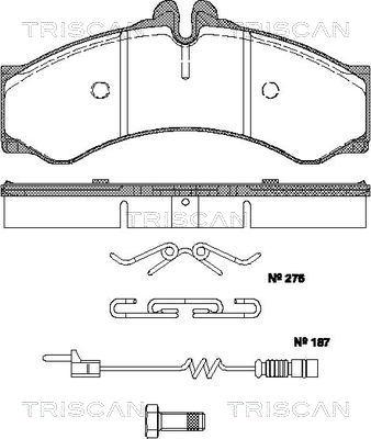 Triscan 8110 23037 - Тормозные колодки, дисковые, комплект unicars.by