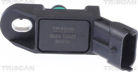 Triscan 8824 10049 - Датчик, давление во впускной трубе unicars.by