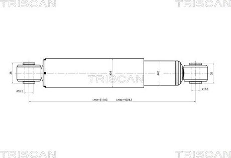 Triscan 8705 10205 - Амортизатор unicars.by