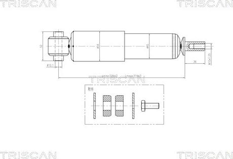 Triscan 8705 29206 - Амортизатор unicars.by