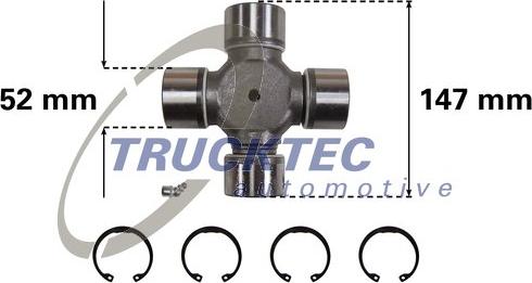 Trucktec Automotive 05.34.002 - Шарнир, продольный вал unicars.by