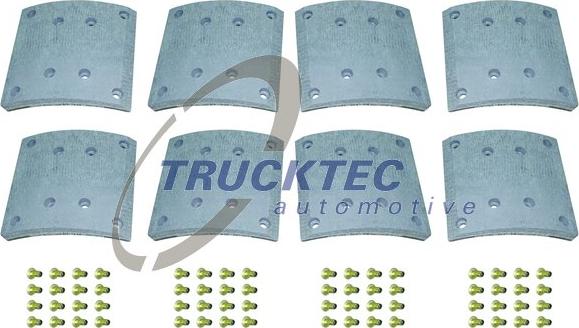 Trucktec Automotive 01.35.005 - Комплект тормозных башмаков, барабанные тормоза unicars.by