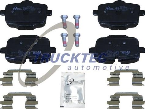 Trucktec Automotive 08.34.158 - Тормозные колодки, дисковые, комплект unicars.by