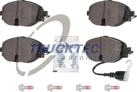 Trucktec Automotive 07.35.257 - Тормозные колодки, дисковые, комплект unicars.by