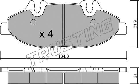 Trusting 591.0 - Тормозные колодки, дисковые, комплект unicars.by