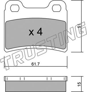 Trusting 551.0 - Тормозные колодки, дисковые, комплект unicars.by