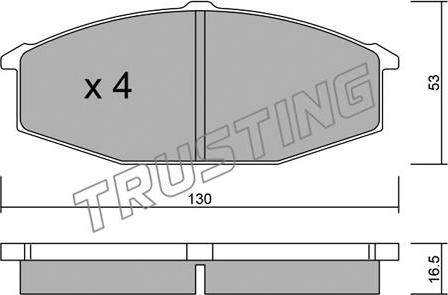 Trusting 506.0 - Тормозные колодки, дисковые, комплект unicars.by