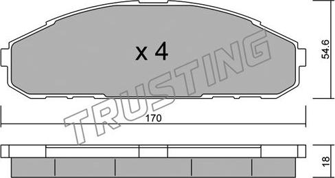 Trusting 511.0 - Тормозные колодки, дисковые, комплект unicars.by