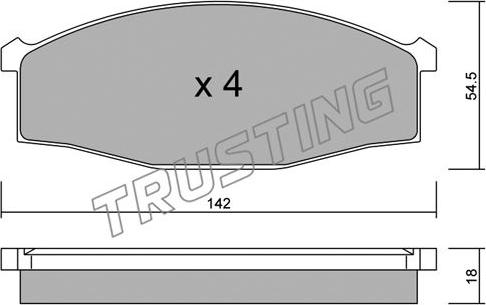 Trusting 513.0 - Тормозные колодки, дисковые, комплект unicars.by