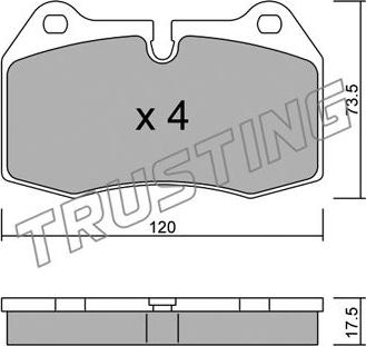 Trusting 661.0 - Тормозные колодки, дисковые, комплект unicars.by