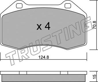 Trusting 667.0 - Тормозные колодки, дисковые, комплект unicars.by