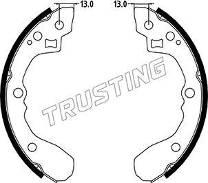 Trusting 049.154 - Комплект тормозных колодок, барабанные unicars.by