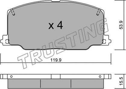 Trusting 069.0 - Тормозные колодки, дисковые, комплект unicars.by