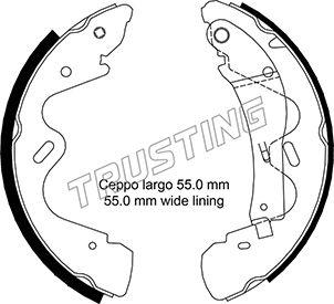 Trusting 067.193 - Комплект тормозных колодок, барабанные unicars.by