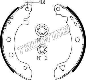 Trusting 004.008 - Комплект тормозных колодок, барабанные unicars.by