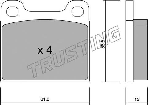 Trusting 003.0 - Тормозные колодки, дисковые, комплект unicars.by