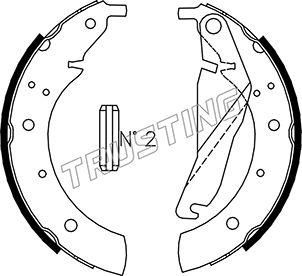 Trusting 019.022 - Комплект тормозных колодок, барабанные unicars.by