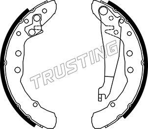 Trusting 016.021 - Комплект тормозных колодок, барабанные unicars.by