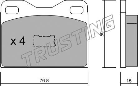 Trusting 017.0 - Тормозные колодки, дисковые, комплект unicars.by