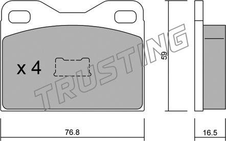 Trusting 017.1 - Тормозные колодки, дисковые, комплект unicars.by