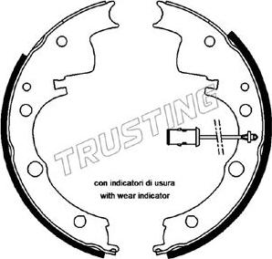 Trusting 034.088 - Комплект тормозных колодок, барабанные unicars.by